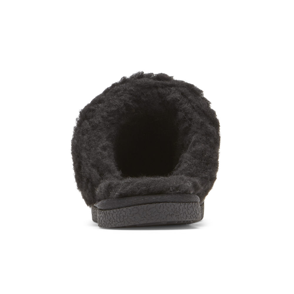 Kapcie Rockport Damskie Czarne - Trutech Veda Slide - XO8305261